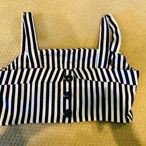 Collectif Button Crop Top